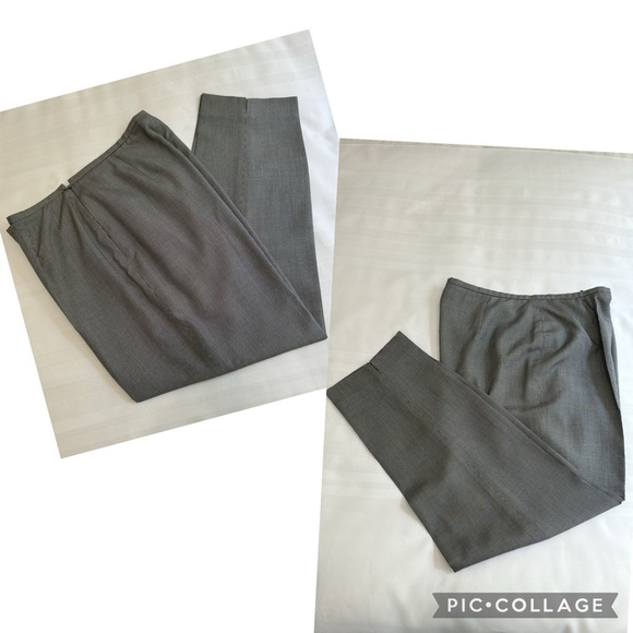 Vintage Ann Taylor Silk Houndstooth Pantsuit Set Petite 8P 10P Lined - Picture 15 of 17